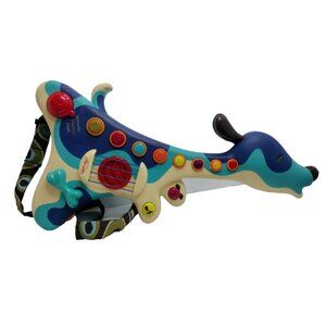 B. Woofer Interactive Hound Dog Guitar Strum Musical Learning Toy B.TOYS - works